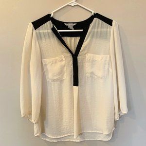 H&M- Black and White Blouse